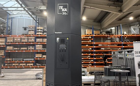 TEKA OctaVent – wieża filtrowentylacyjna do hal bez rur i ramion odciągowych